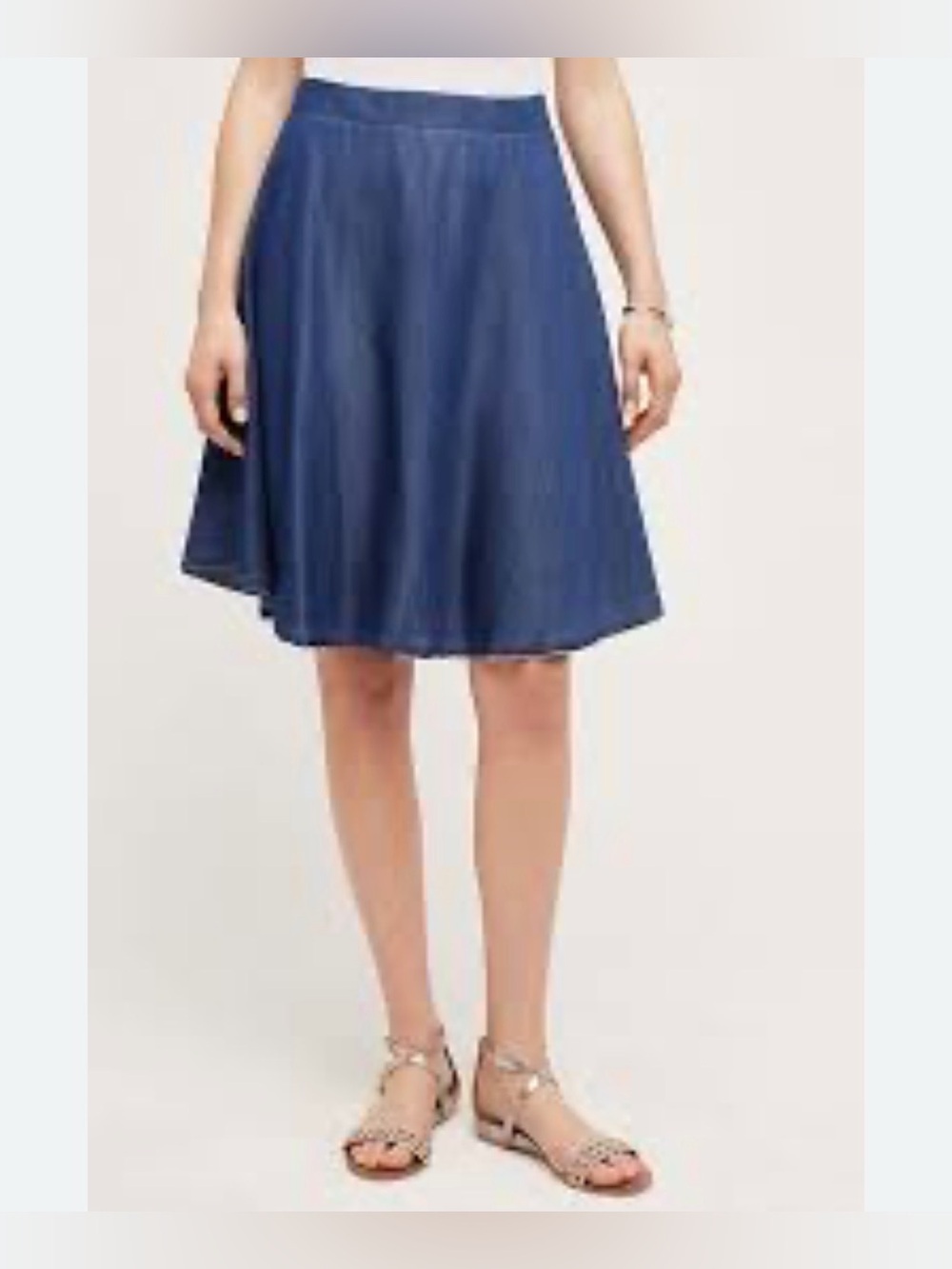 Tina + Jo Denim Circle Skirt | Anthropology